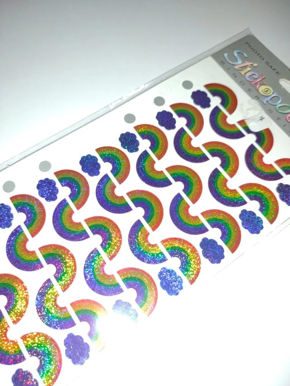 Vintage Rainbow Stickers Stickopotamus Holographic Stickers Rainbow & Clouds
